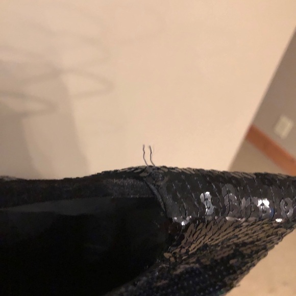 Ali Ro Black & Blue Sequin Sleeveless Shift Dress Size 6 Swiftie Reputation Era - Picture 8 of 9